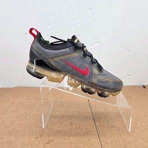 NIKE Air Vapormax 2019 Black Metallic Gold Red Sneakers Women Sz 8.5 Cu4872-001s